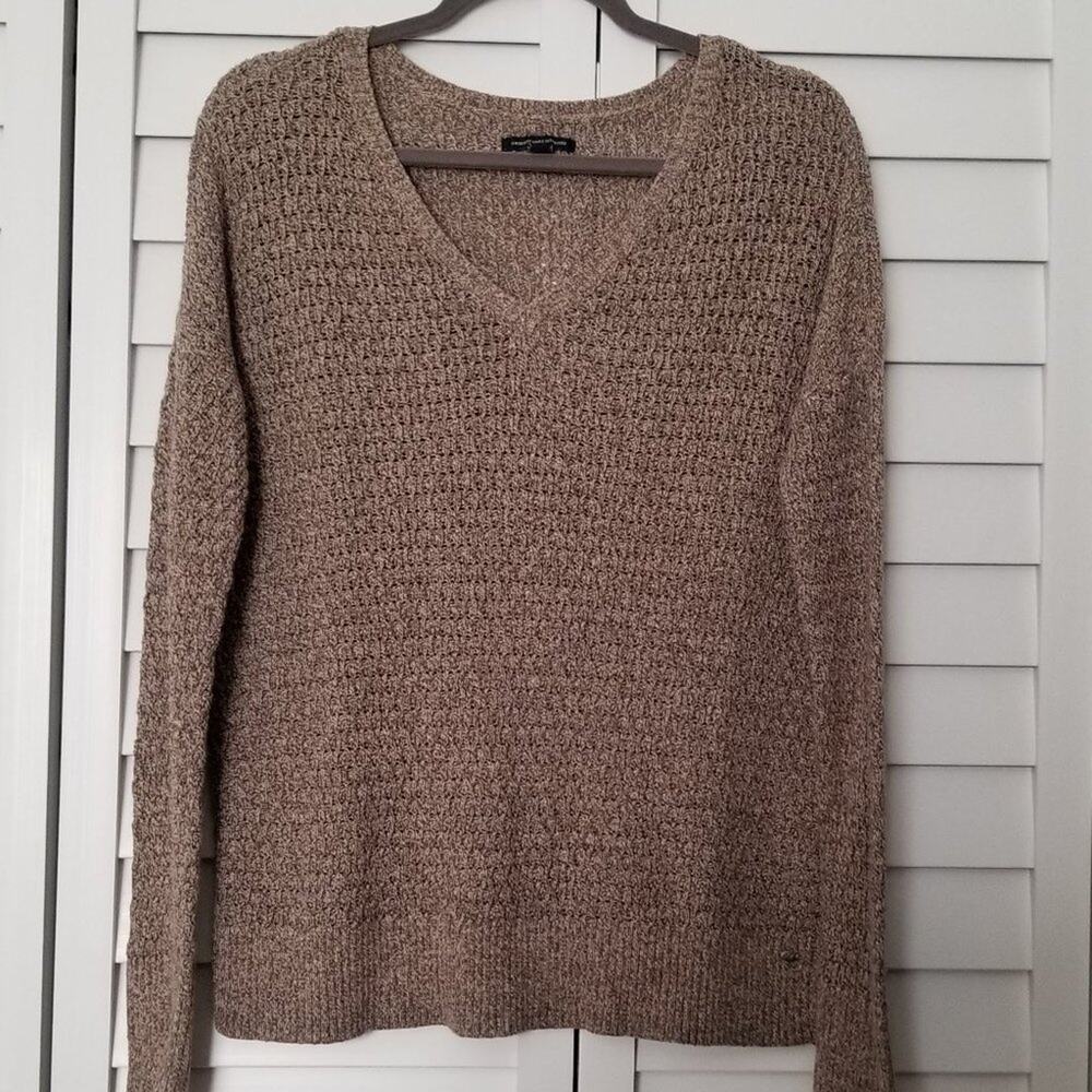 Women's Juniors American Eagle Outfitters Sweater Brown Size Medium V-Neck Soft